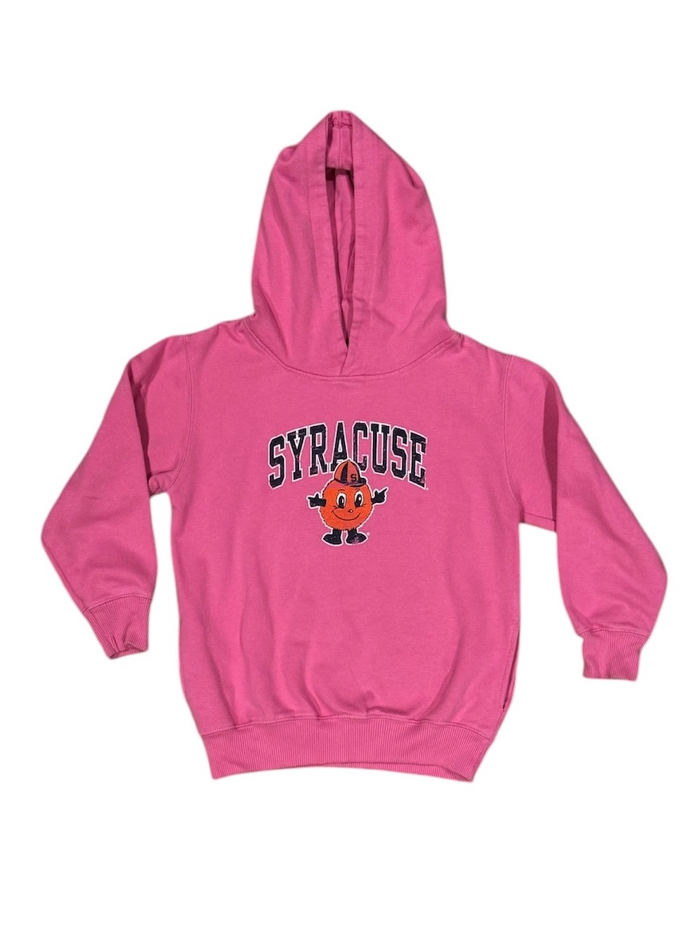 Syracuse University SU Orangeman Pink Hooded Kids Sweatshirt, Size 5/6